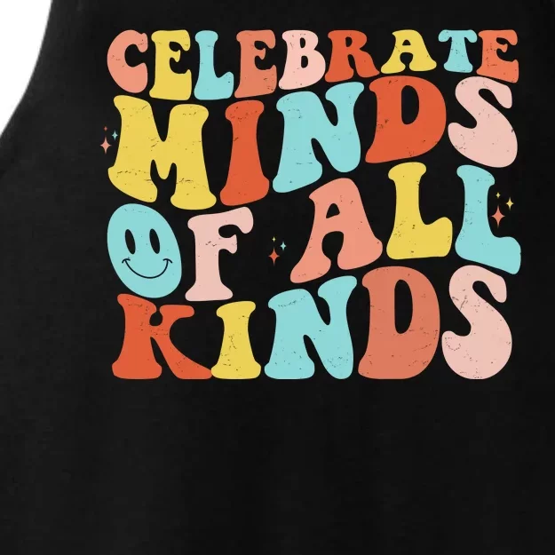 Retro Celebrate Minds Of All Kinds Ladies Tri-Blend Wicking Tank