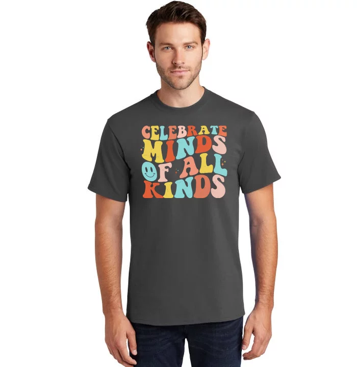 Retro Celebrate Minds Of All Kinds Tall T-Shirt