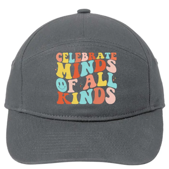 Retro Celebrate Minds Of All Kinds 7-Panel Snapback Hat