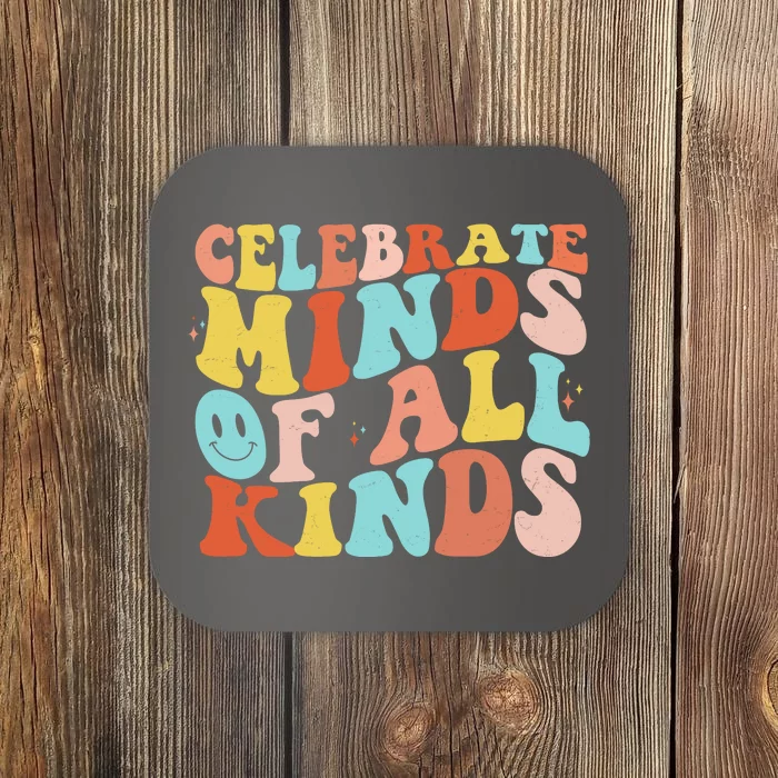 Retro Celebrate Minds Of All Kinds Coaster