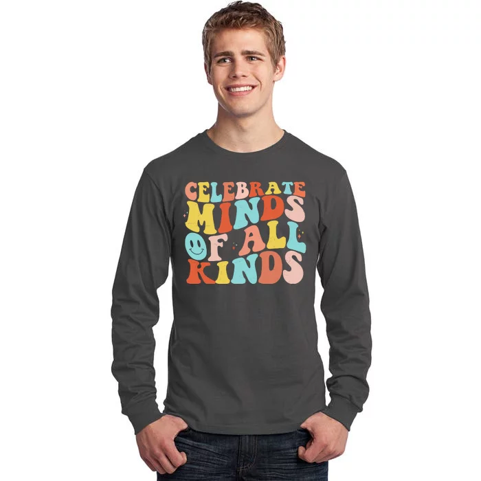 Retro Celebrate Minds Of All Kinds Tall Long Sleeve T-Shirt