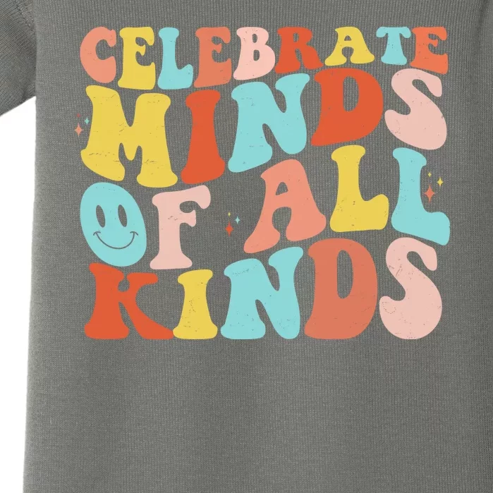 Retro Celebrate Minds Of All Kinds Baby Bodysuit