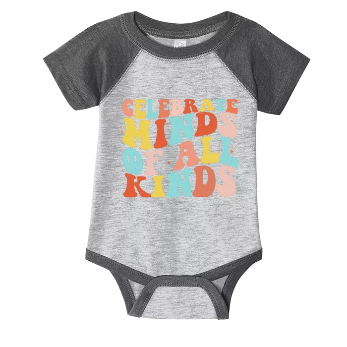 Retro Celebrate Minds Of All Kinds Infant Baby Jersey Bodysuit