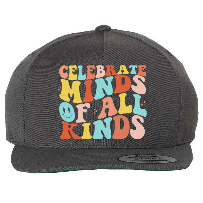 Retro Celebrate Minds Of All Kinds Wool Snapback Cap