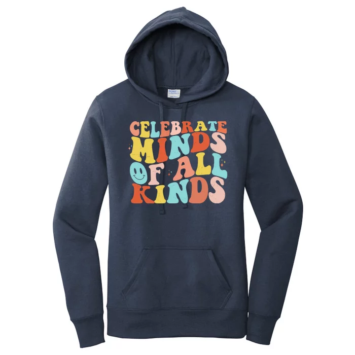 Retro Celebrate Minds Of All Kinds Women's Pullover Hoodie