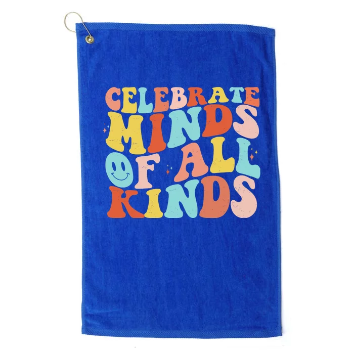 Retro Celebrate Minds Of All Kinds Platinum Collection Golf Towel