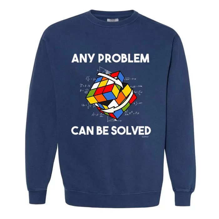 Rubik's Cube Magic Cube Retro Rubi Vintage Nerd Garment-Dyed Sweatshirt