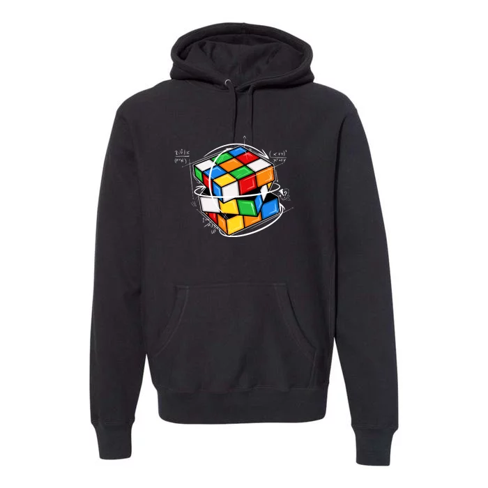 Rubik Cube Mathematical Equations WCA Cuber Gifts Premium Hoodie