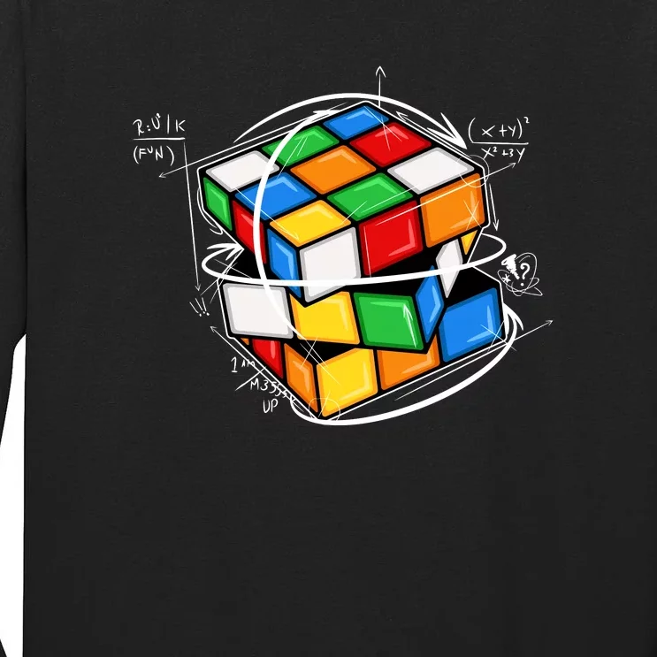 Rubik Cube Mathematical Equations WCA Cuber Gifts Tall Long Sleeve T-Shirt