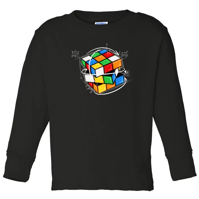 Rubik Cube Mathematical Equations WCA Cuber Gifts Toddler Long Sleeve Shirt