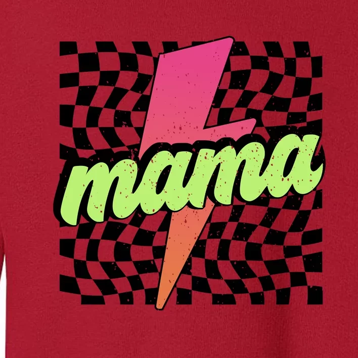 Retro Checkered Mama Toddler Sweatshirt