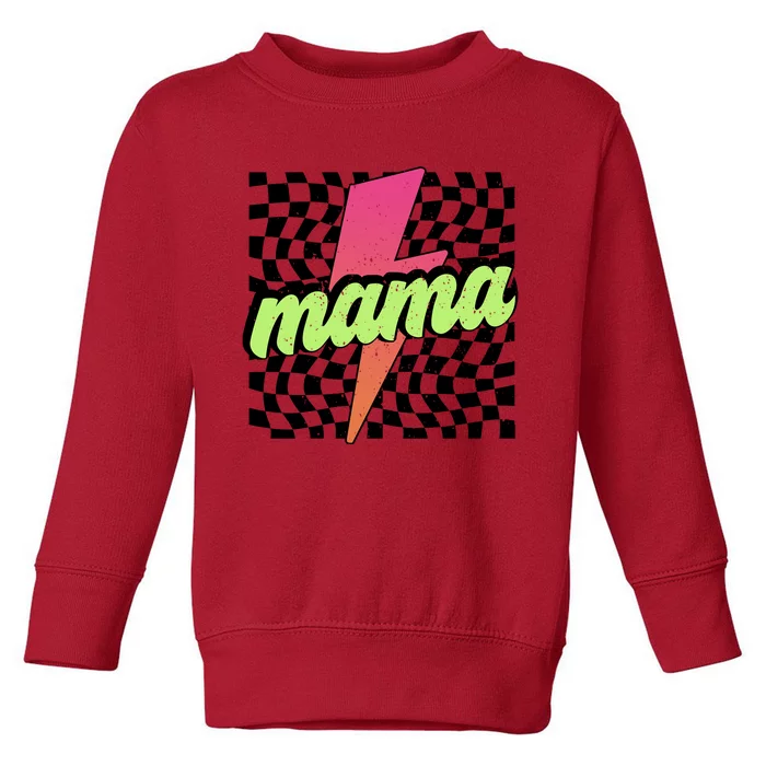 Retro Checkered Mama Toddler Sweatshirt