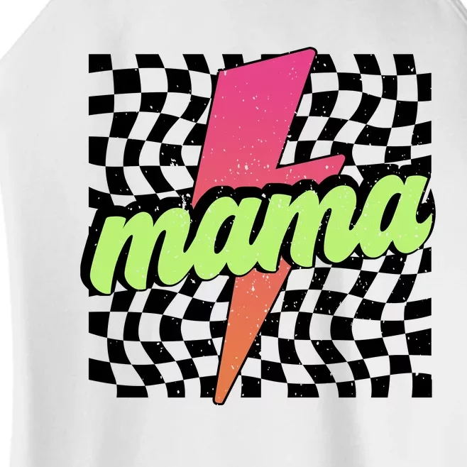 Retro Checkered Mama Women’s Perfect Tri Rocker Tank