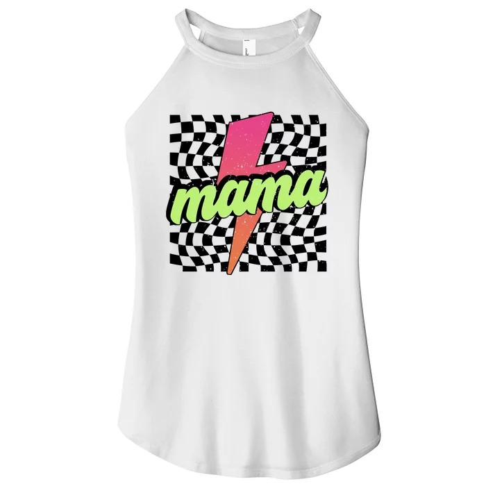 Retro Checkered Mama Women’s Perfect Tri Rocker Tank