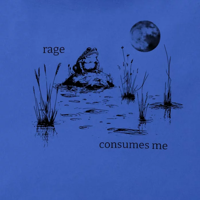 Rage Consumes Me Frog Funny Zip Tote Bag