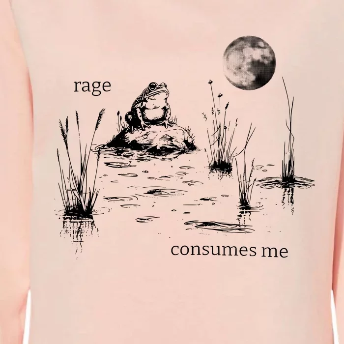 Rage Consumes Me Frog Funny Womens California Wash Sweatshirt