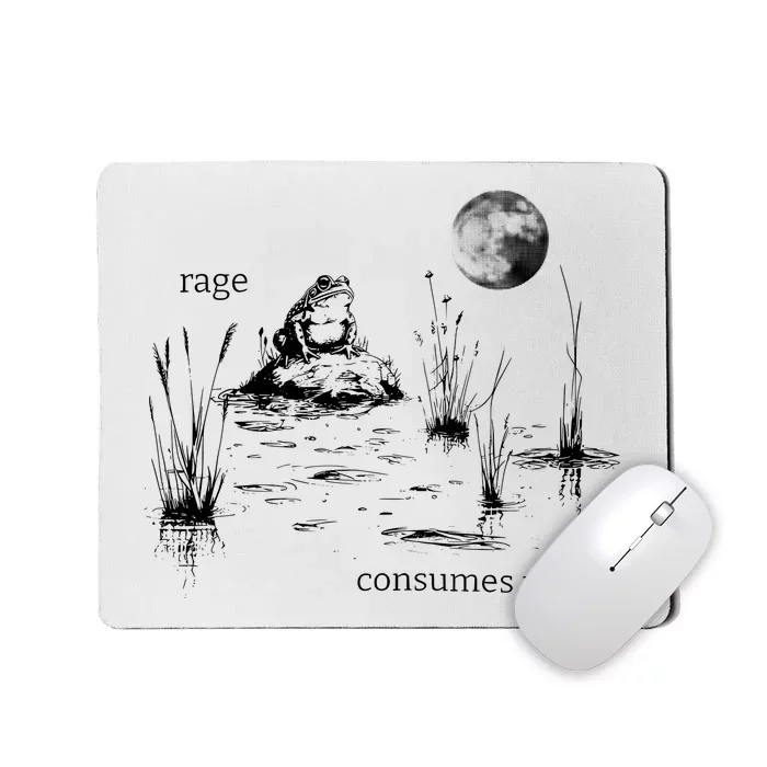 Rage Consumes Me Frog Funny Mousepad