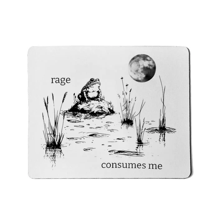 Rage Consumes Me Frog Funny Mousepad