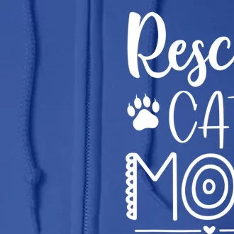 Rescue Cat Mom Cat Mama Mother's Day Cute Gift Full Zip Hoodie