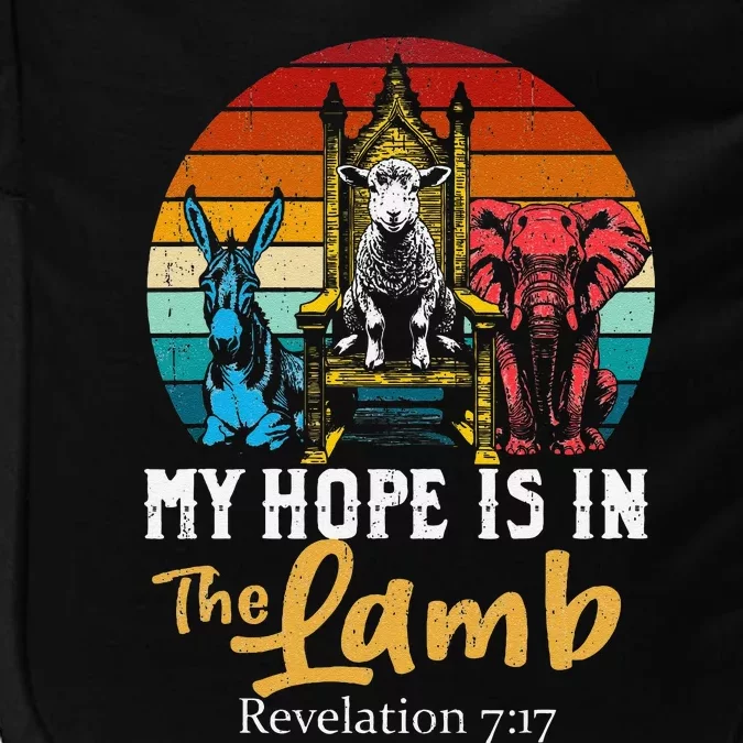 Retro Christian My Hope Is In Lamb Jesus Religious Scripture Impact Tech Backpack