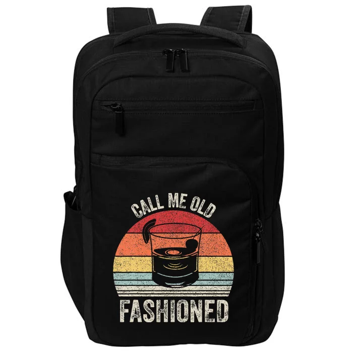 Retro Call Me Old Fashioned Whiskey Wisconsin Impact Tech Backpack