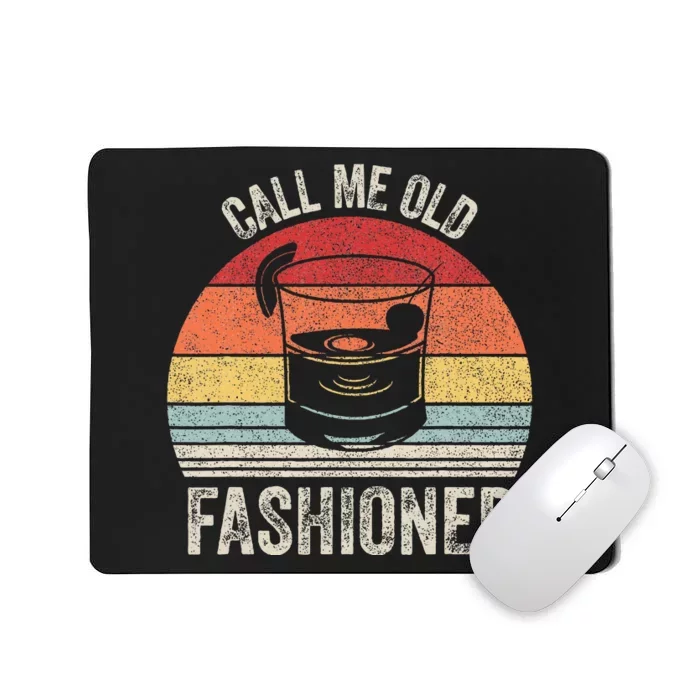 Retro Call Me Old Fashioned Whiskey Wisconsin Mousepad