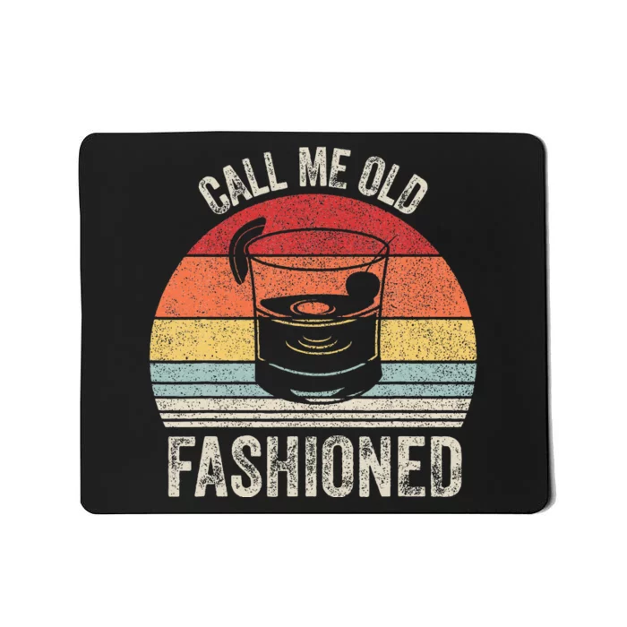 Retro Call Me Old Fashioned Whiskey Wisconsin Mousepad