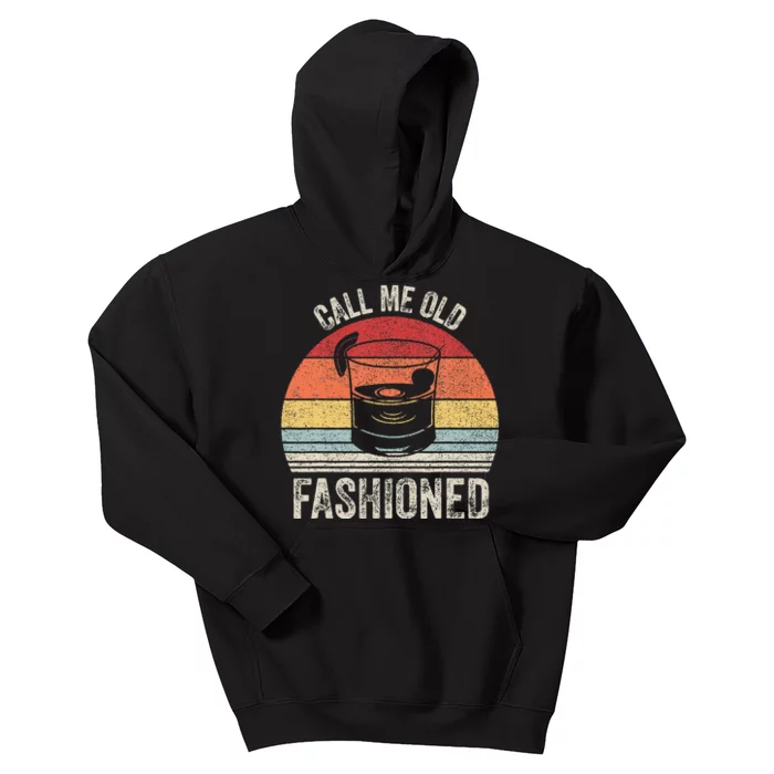 Retro Call Me Old Fashioned Whiskey Wisconsin Kids Hoodie