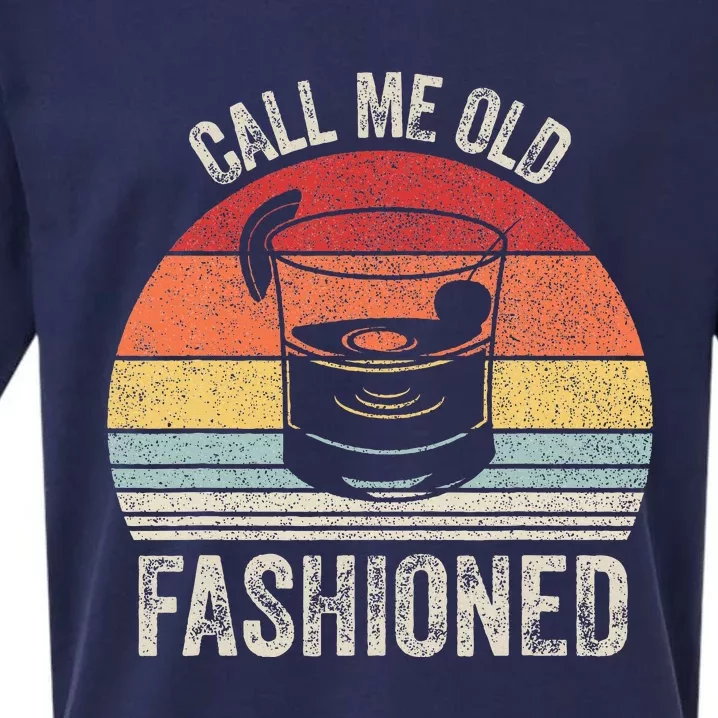 Retro Call Me Old Fashioned Whiskey Wisconsin Sueded Cloud Jersey T-Shirt