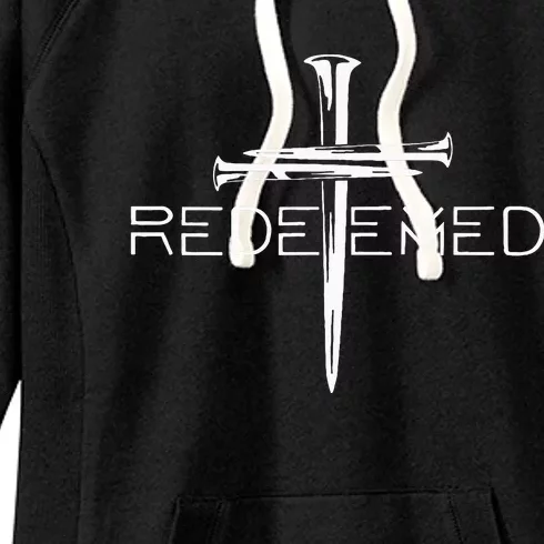 Redeemed Cross Nails Christian Apparel Christian Women's Fleece Hoodie