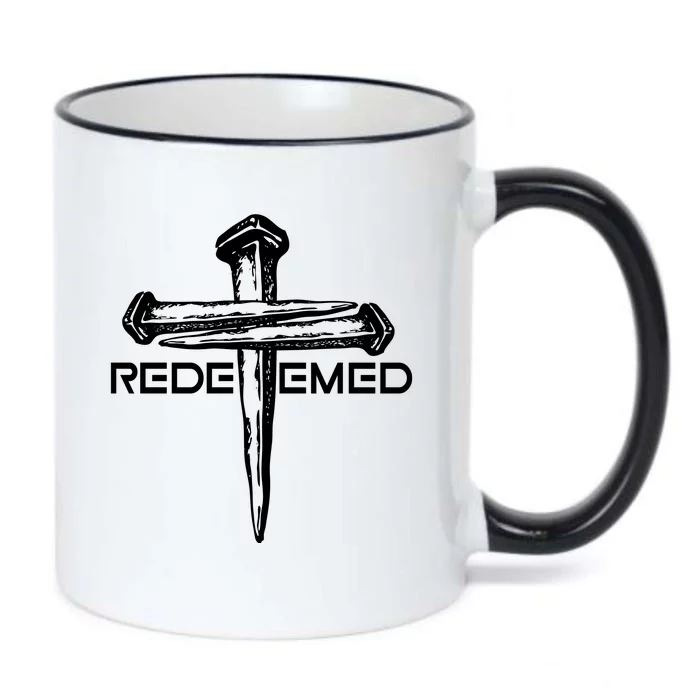 Redeemed Crucifixion Nails Black Color Changing Mug