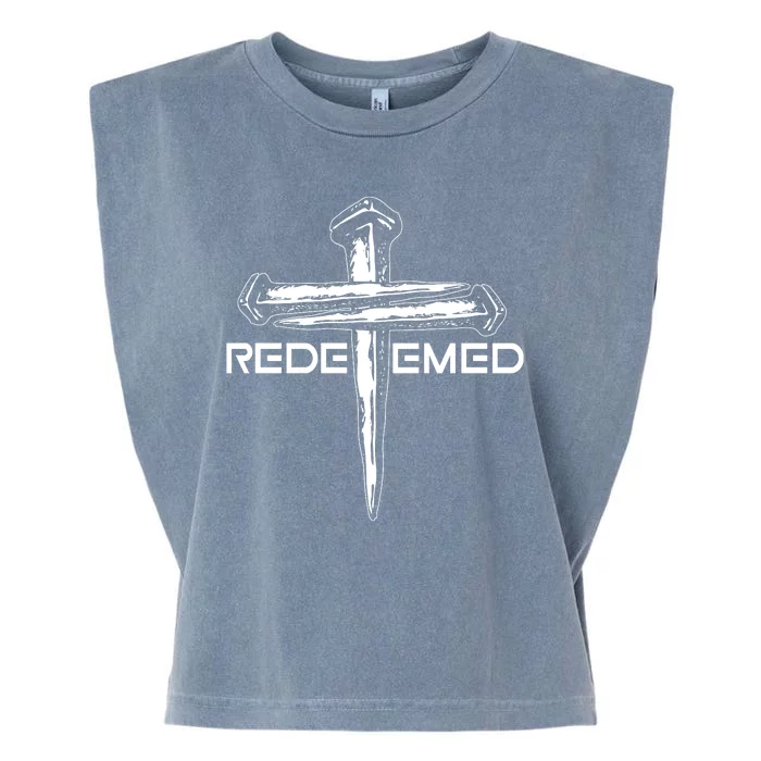 Redeemed Crucifixion Nails Garment-Dyed Women's Muscle Tee