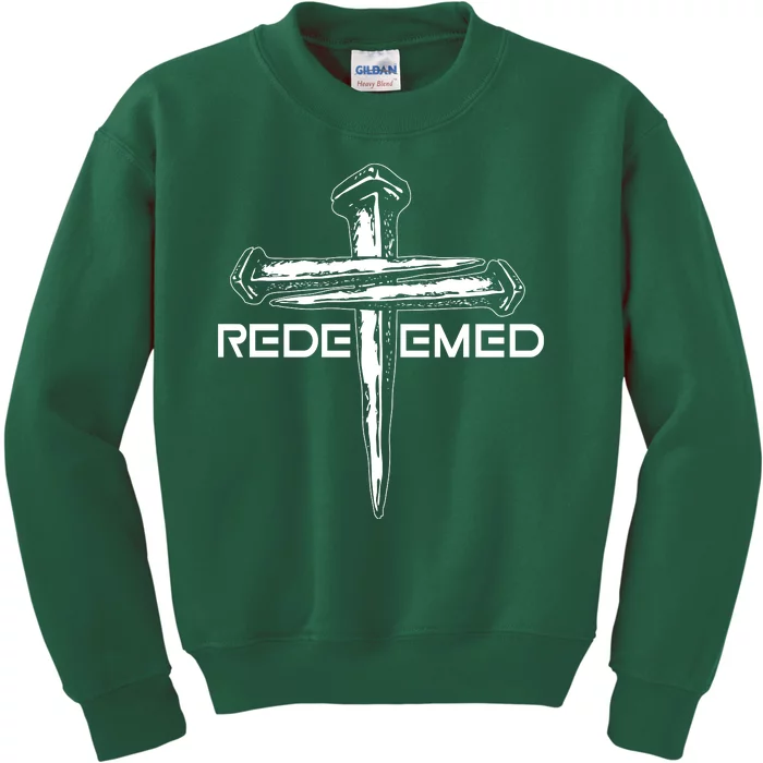 Redeemed Crucifixion Nails Kids Sweatshirt