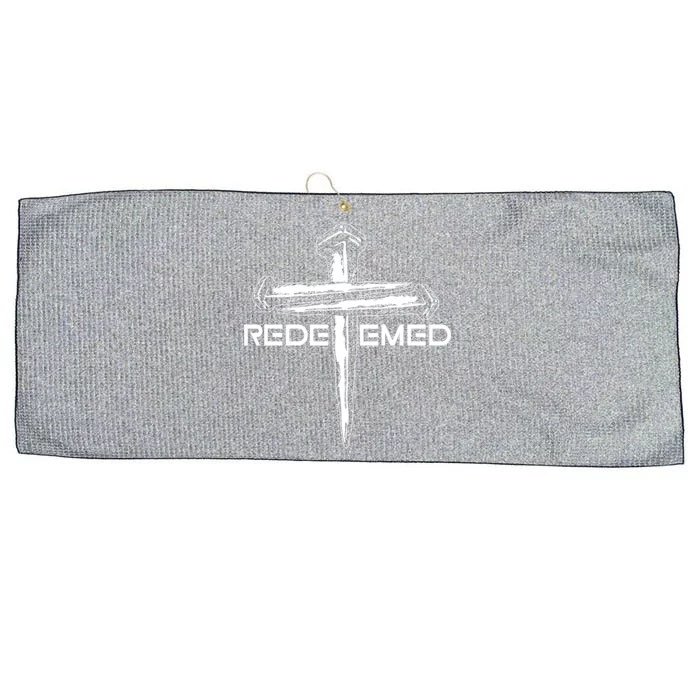 Redeemed Crucifixion Nails Large Microfiber Waffle Golf Towel