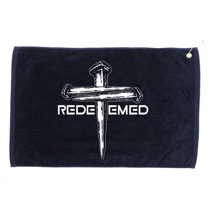 Redeemed Crucifixion Nails Grommeted Golf Towel