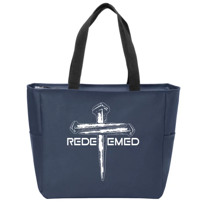 Redeemed Crucifixion Nails Zip Tote Bag