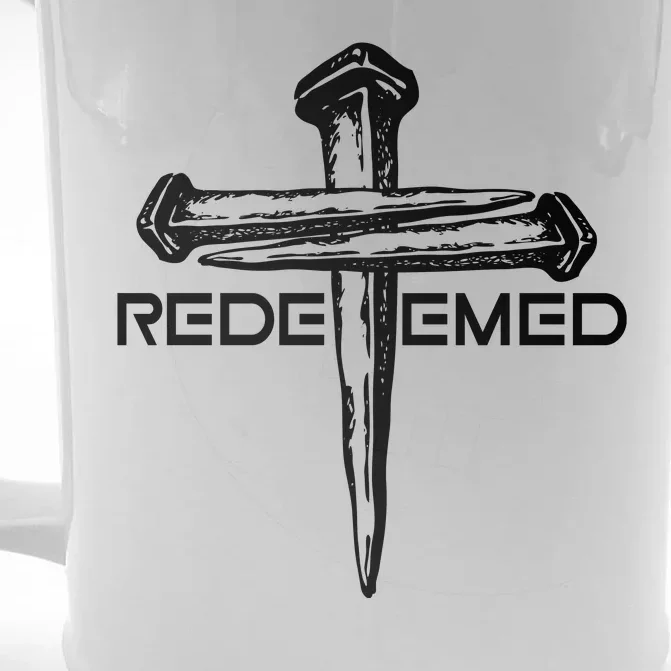 Redeemed Crucifixion Nails Front & Back Beer Stein