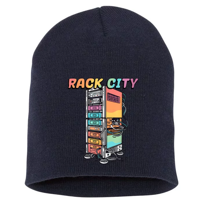 Rack City Network Server Rack Network Engineer Homelab Short Acrylic Beanie