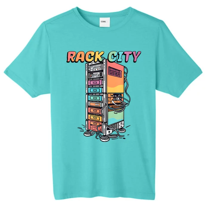 Rack City Network Server Rack Network Engineer Homelab ChromaSoft Performance T-Shirt