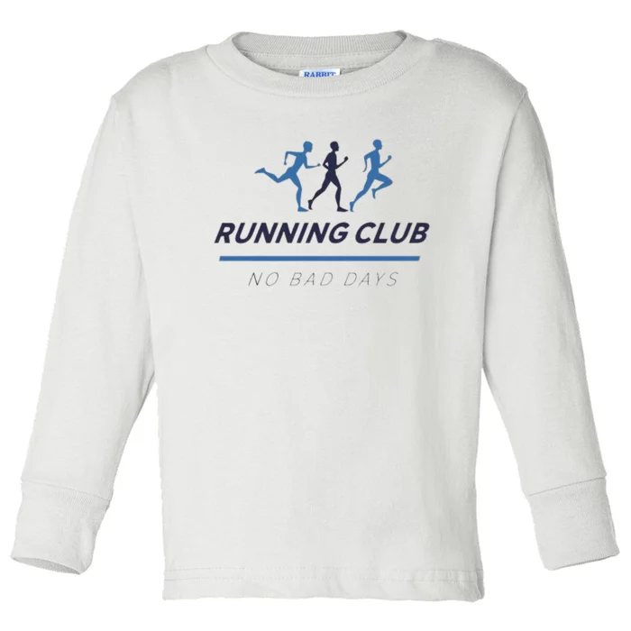 Running Club No Bad Guys Toddler Long Sleeve Shirt