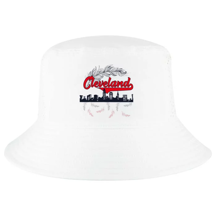 Retro Cleveland Native American Tribe Feathers Gift Cool Comfort Performance Bucket Hat