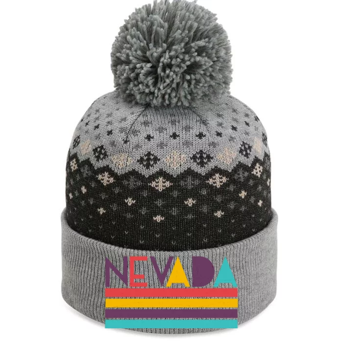 Retro Colors Nevada The Baniff Cuffed Pom Beanie