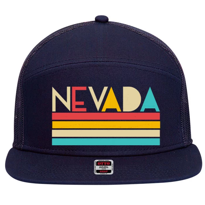 Retro Colors Nevada 7 Panel Mesh Trucker Snapback Hat