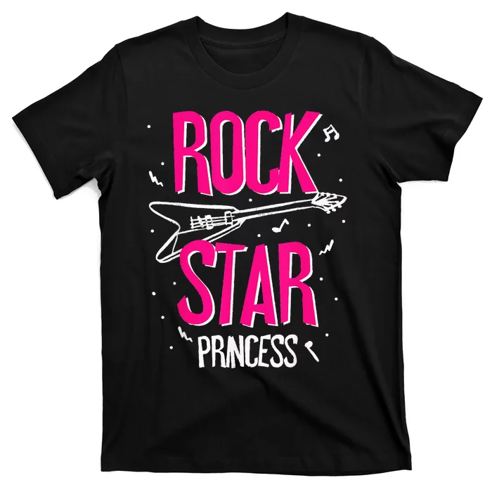 Rockstar CumpleañOs NiñA Rock Star Princesa Fiesta MúSica T-Shirt