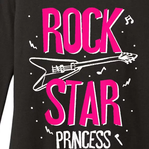 Rockstar CumpleañOs NiñA Rock Star Princesa Fiesta MúSica Womens CVC Long Sleeve Shirt