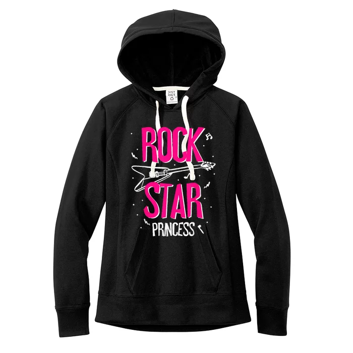 Rockstar CumpleañOs NiñA Rock Star Princesa Fiesta MúSica Women's Fleece Hoodie