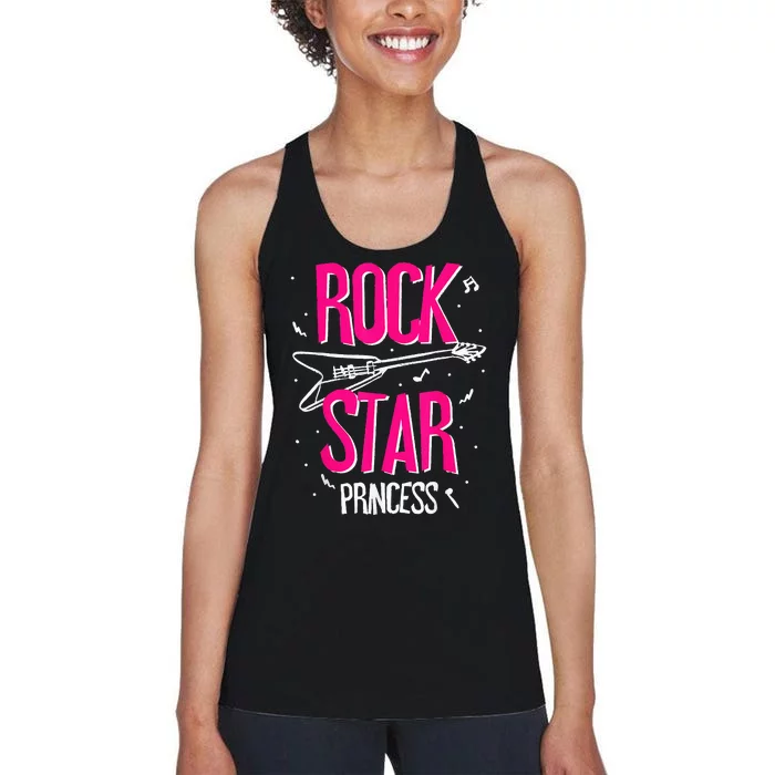 Rockstar CumpleañOs NiñA Rock Star Princesa Fiesta MúSica Women's Racerback Tank