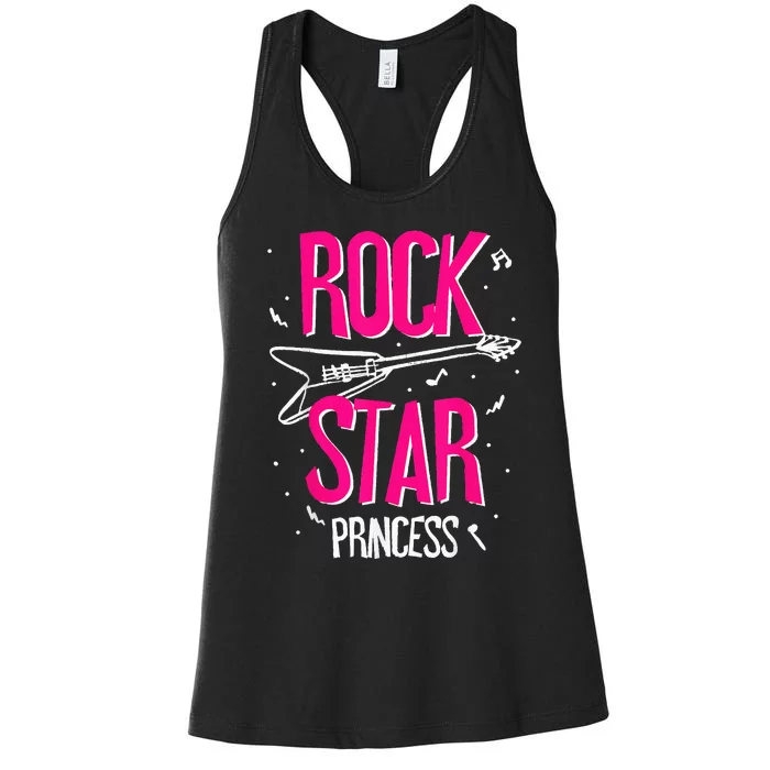 Rockstar CumpleañOs NiñA Rock Star Princesa Fiesta MúSica Women's Racerback Tank