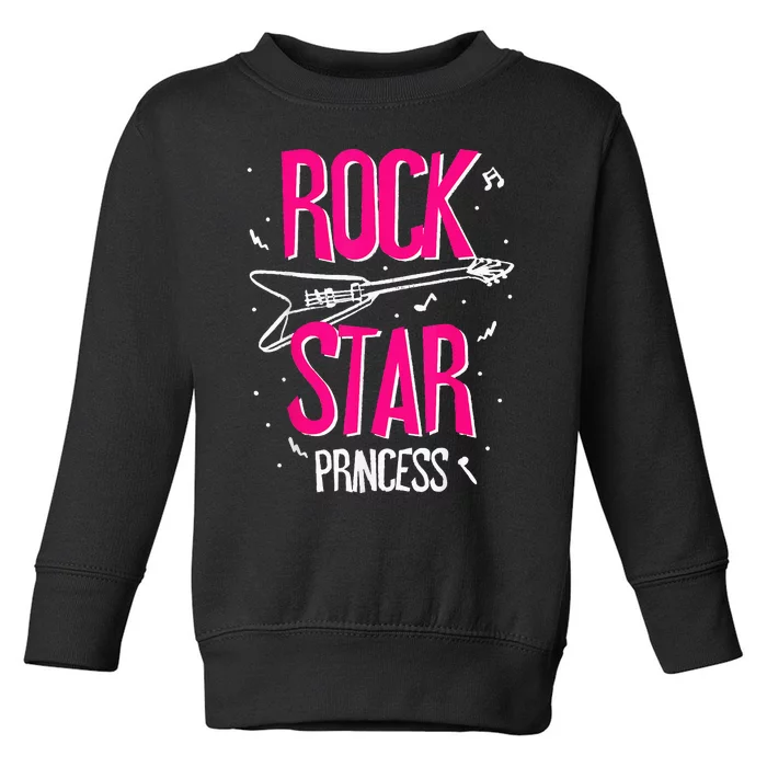 Rockstar CumpleañOs NiñA Rock Star Princesa Fiesta MúSica Toddler Sweatshirt