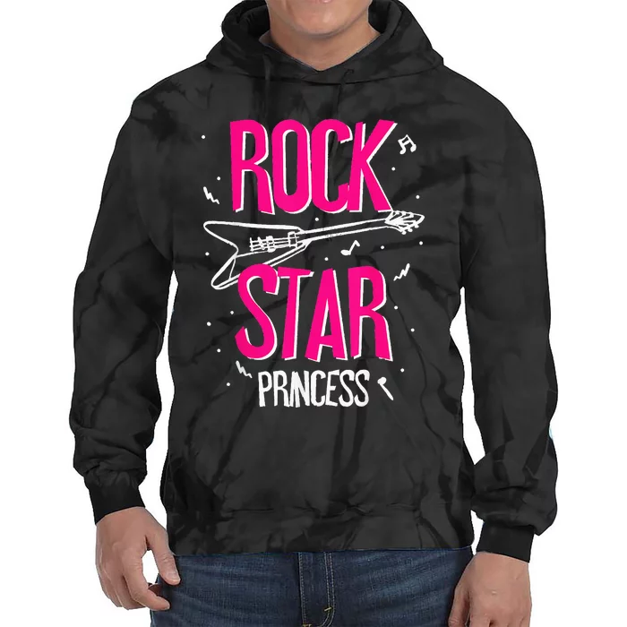 Rockstar CumpleañOs NiñA Rock Star Princesa Fiesta MúSica Tie Dye Hoodie